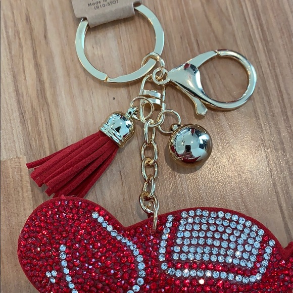 ALABAMA FANS Red/white Elephant Key Chain w/clip. - Picture 5 of 8